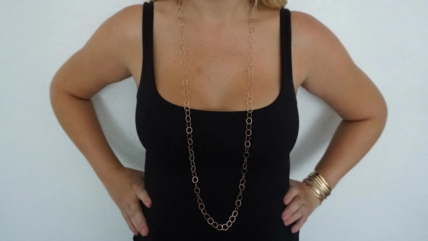 42" Rose Gold Link Chain Necklace