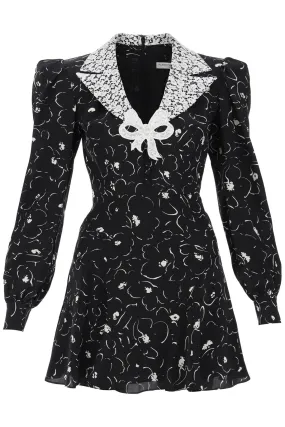 Alessandra Rich Mini Dress With Lace Collar