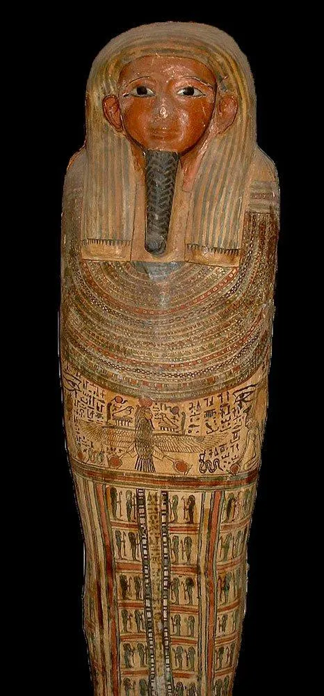 An Egyptian Anthropoid Wood Sarcophagus for Padi-ef-pa-khasef, 26th Dynasty ca. 664 - 525 BCE