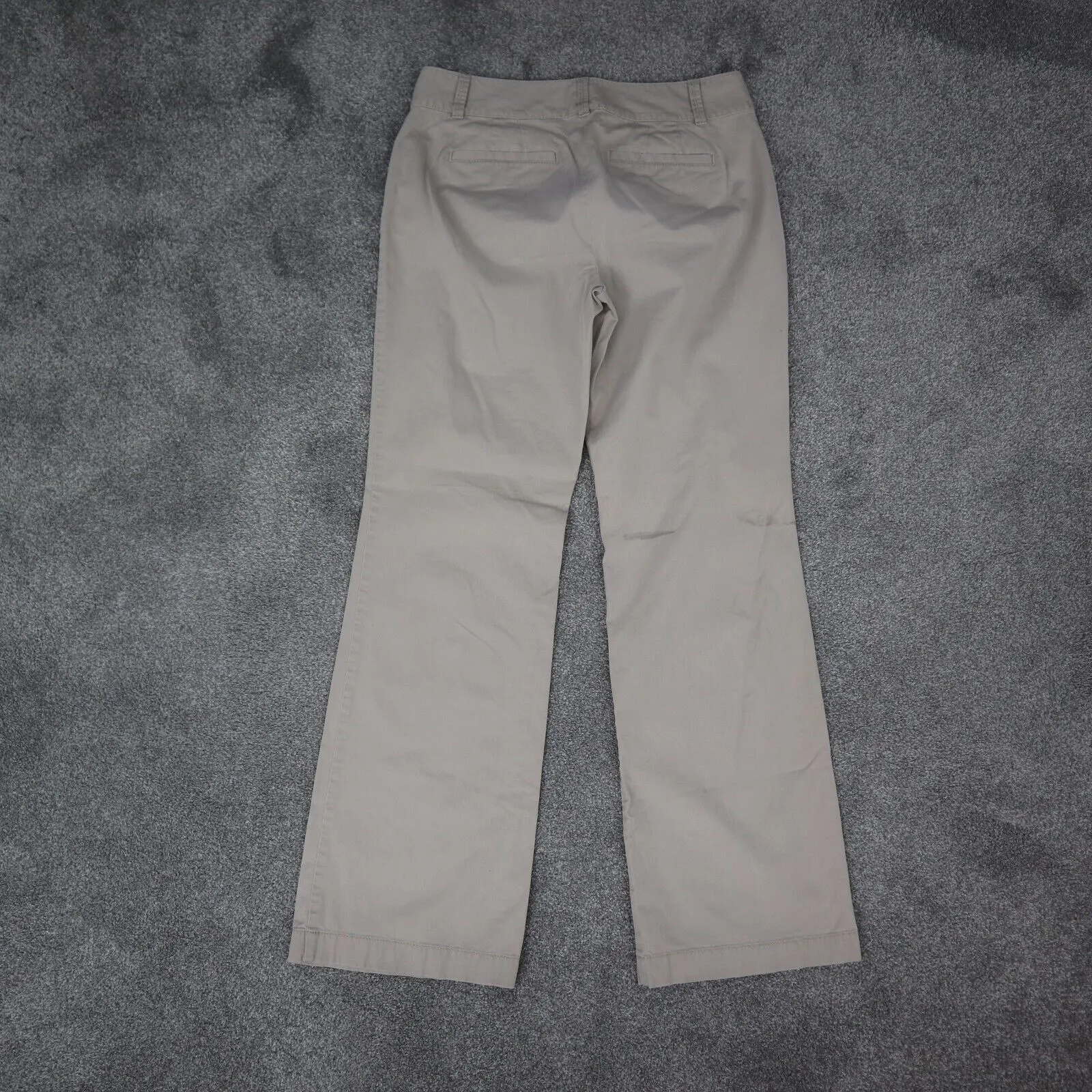 Ann Taylor Womens Classic Fit Wide Leg Dress Pants Mid Rise Curvy Beige Size 4