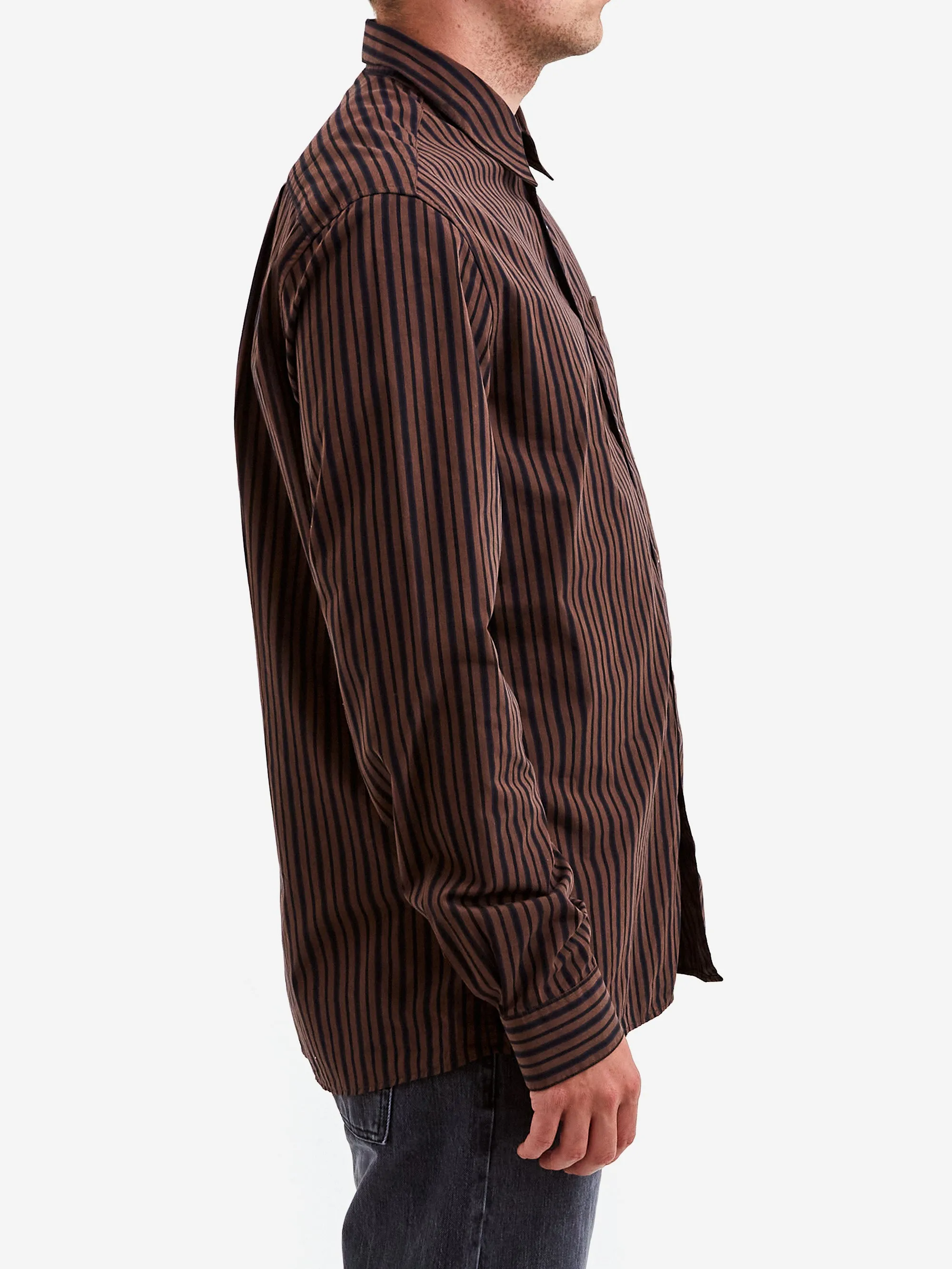 ANOTHER ASPECT ANOTHER Shirt 3.0 - Brown/Black Stripe