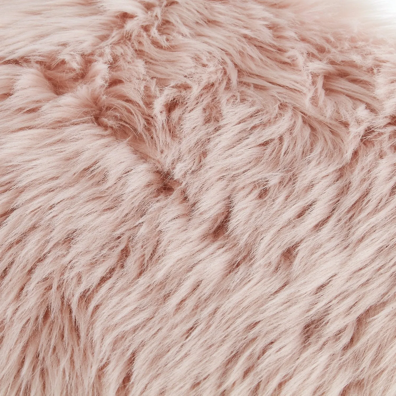 Aurora Faux Fur X-Leg Ottoman