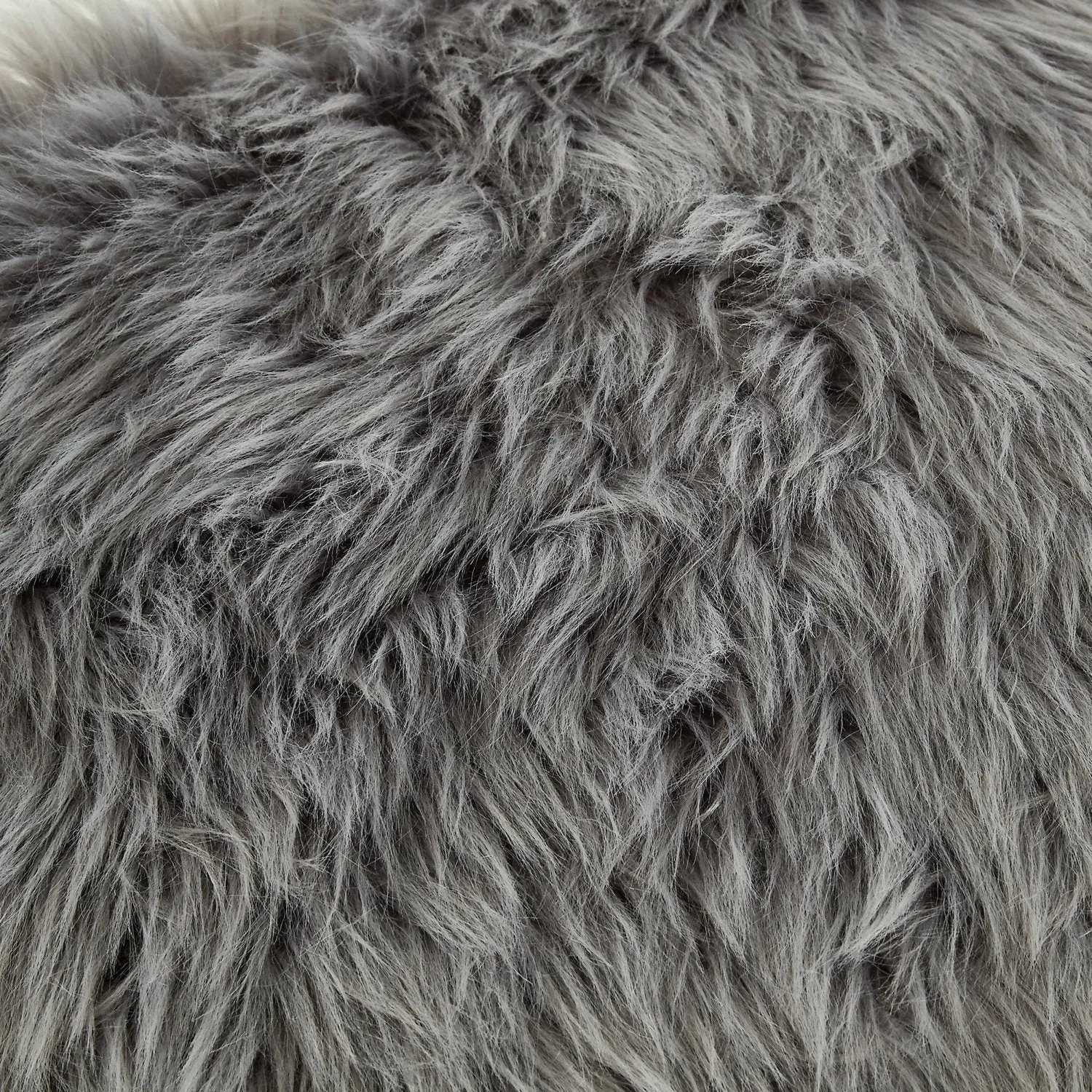 Aurora Faux Fur X-Leg Ottoman