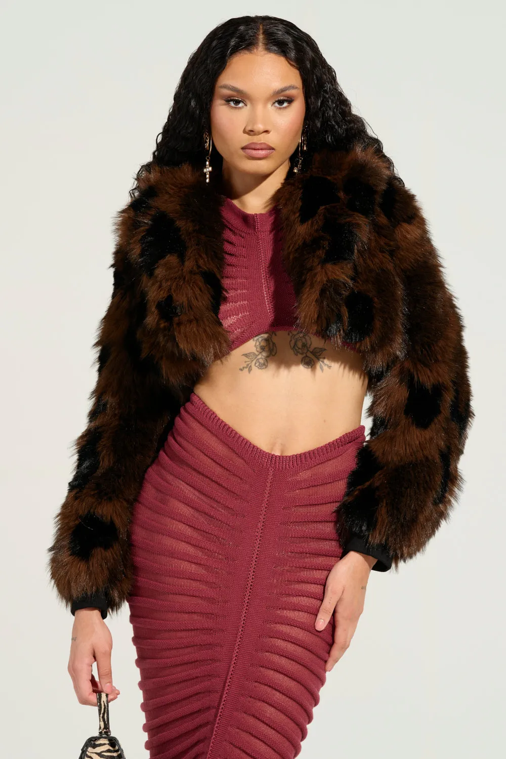 AUSTIN CROPPED FAUX FUR JACKET