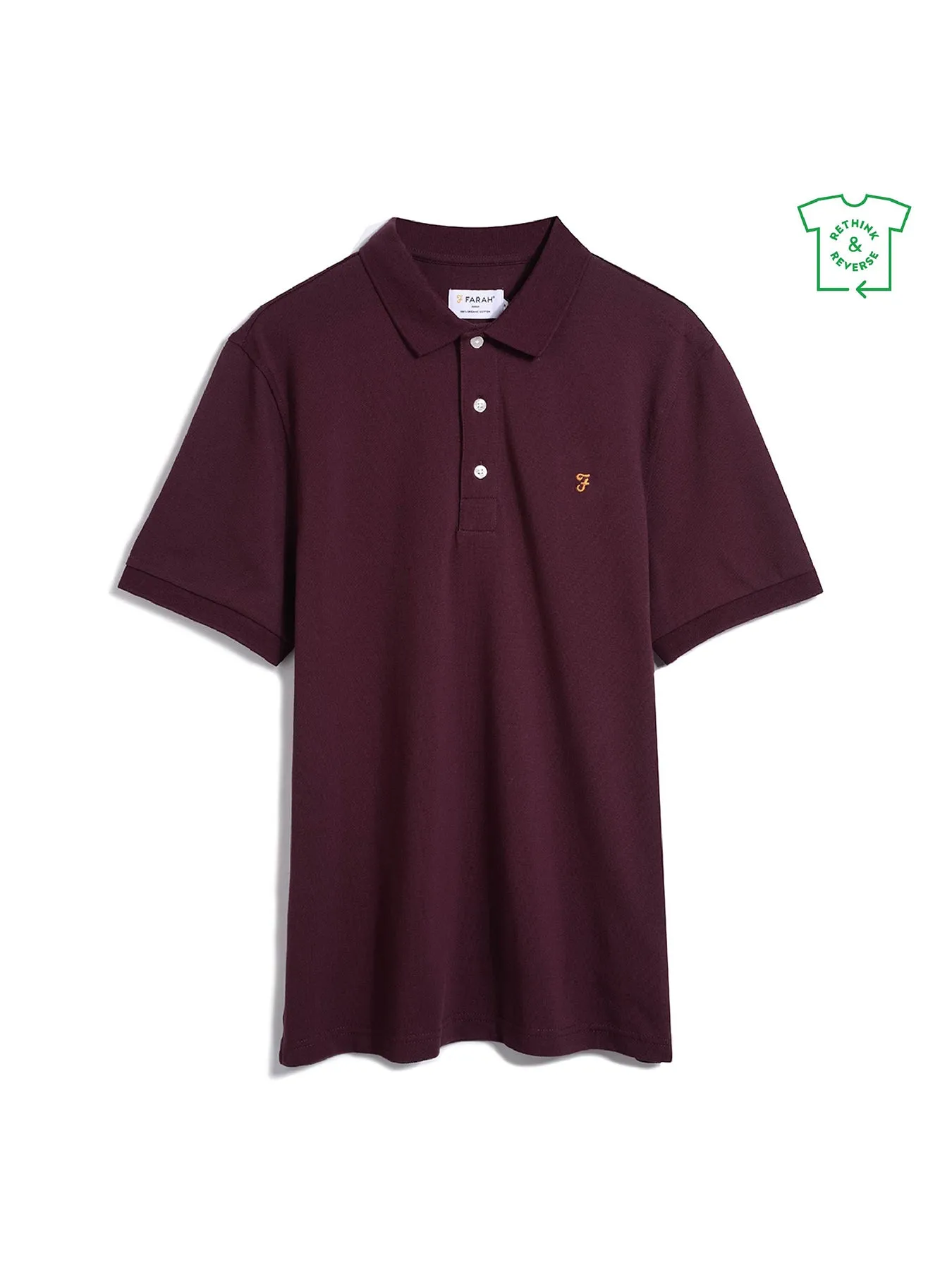 Blanes Slim Fit Organic Cotton Polo Shirt In Farah Red