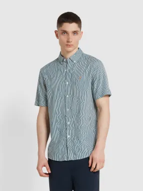 Blige Print Short Sleeve Shirt In Croft Green