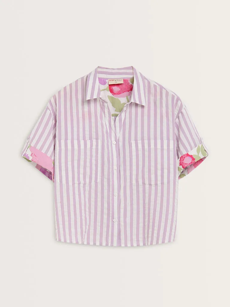 Bombay Paisley Lilac Striped Shirt