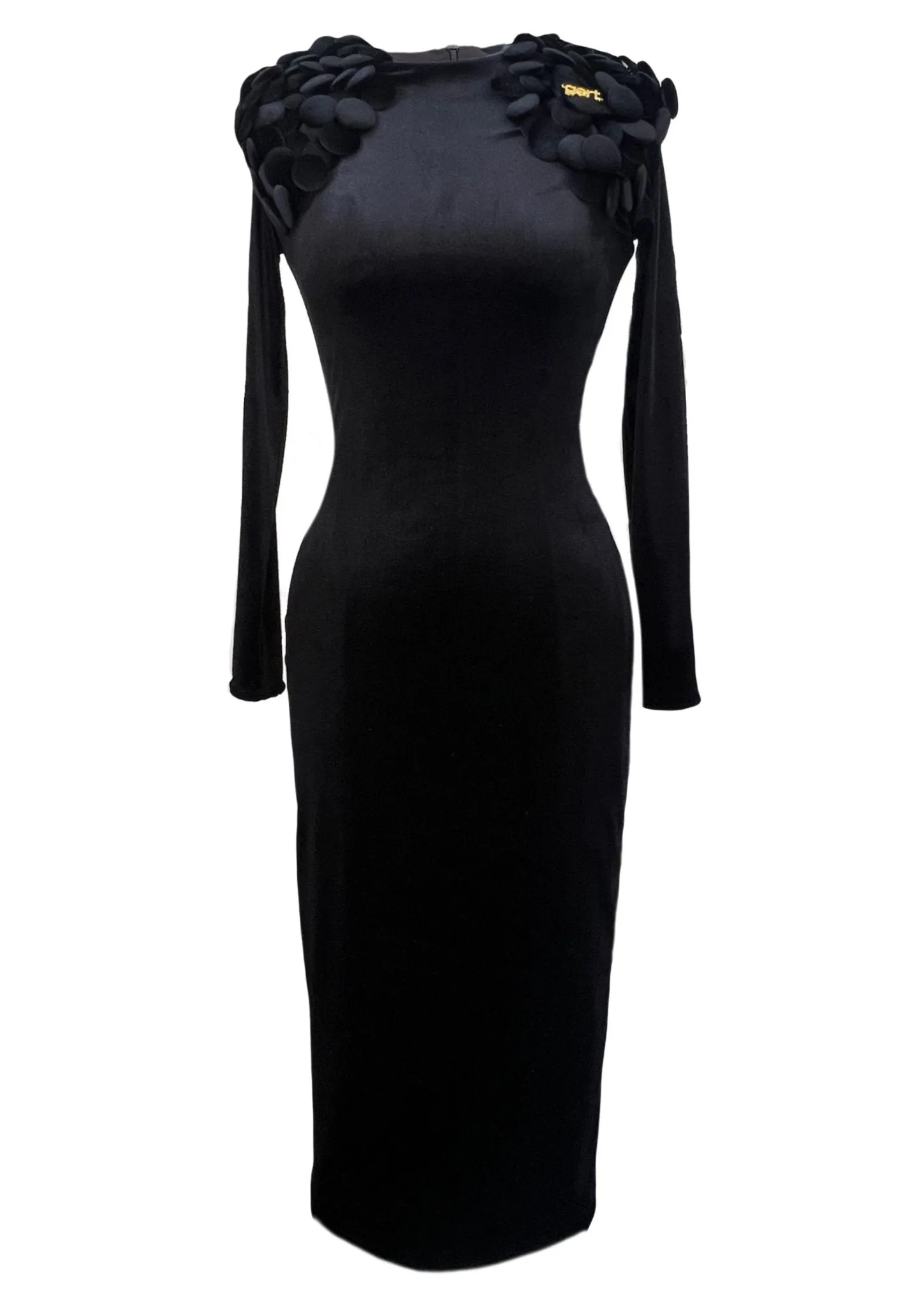 Button Velvet Bodycon