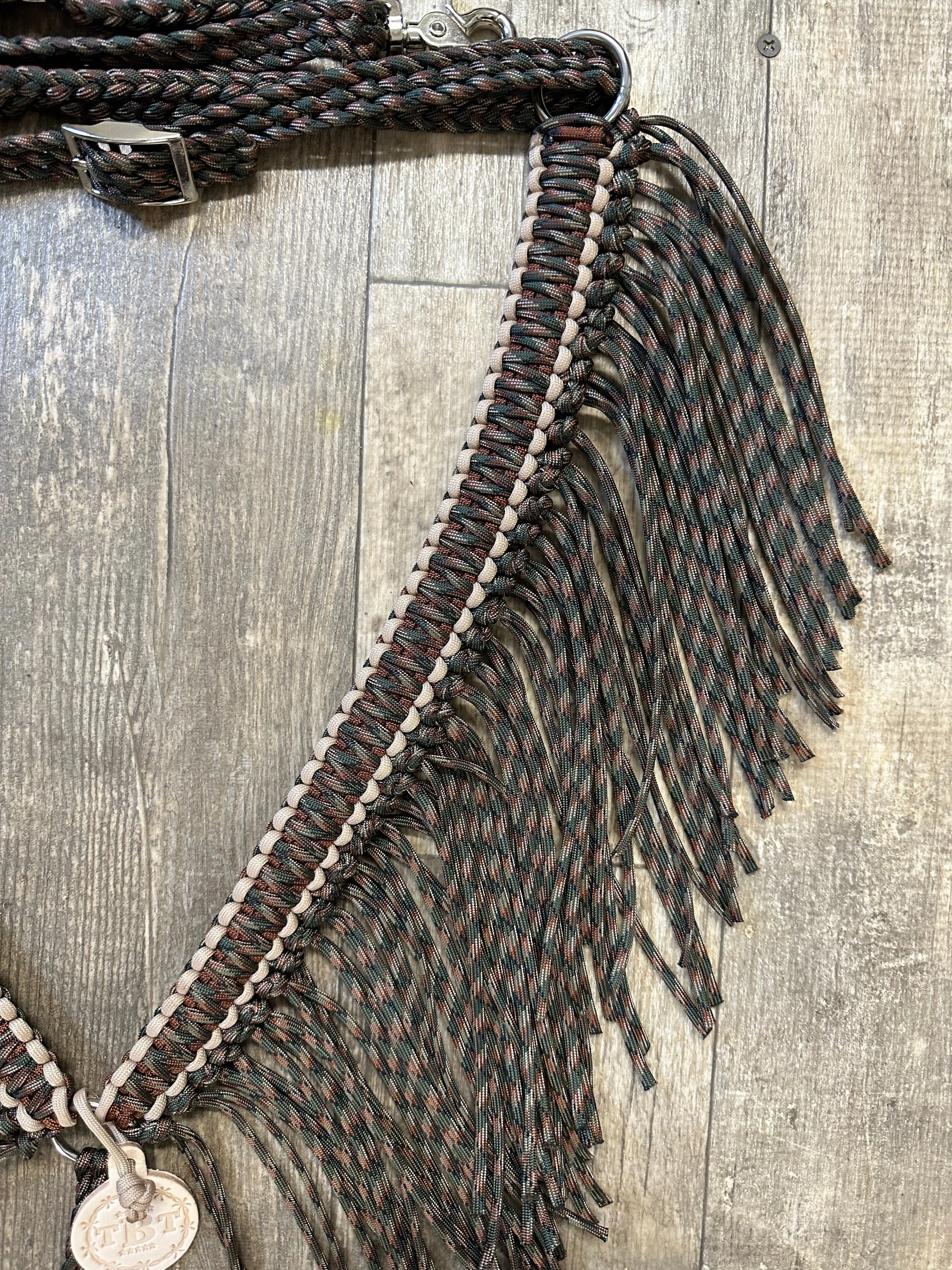 camo  fringe breast collar all sizes