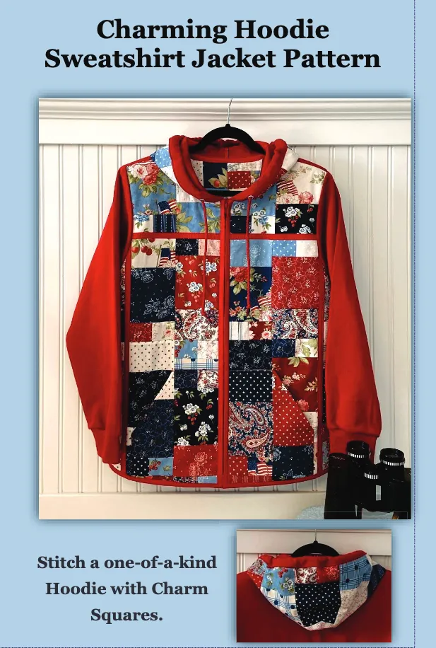 Charming Hoodie Sweatshirt Jacket Downloadable Pattern