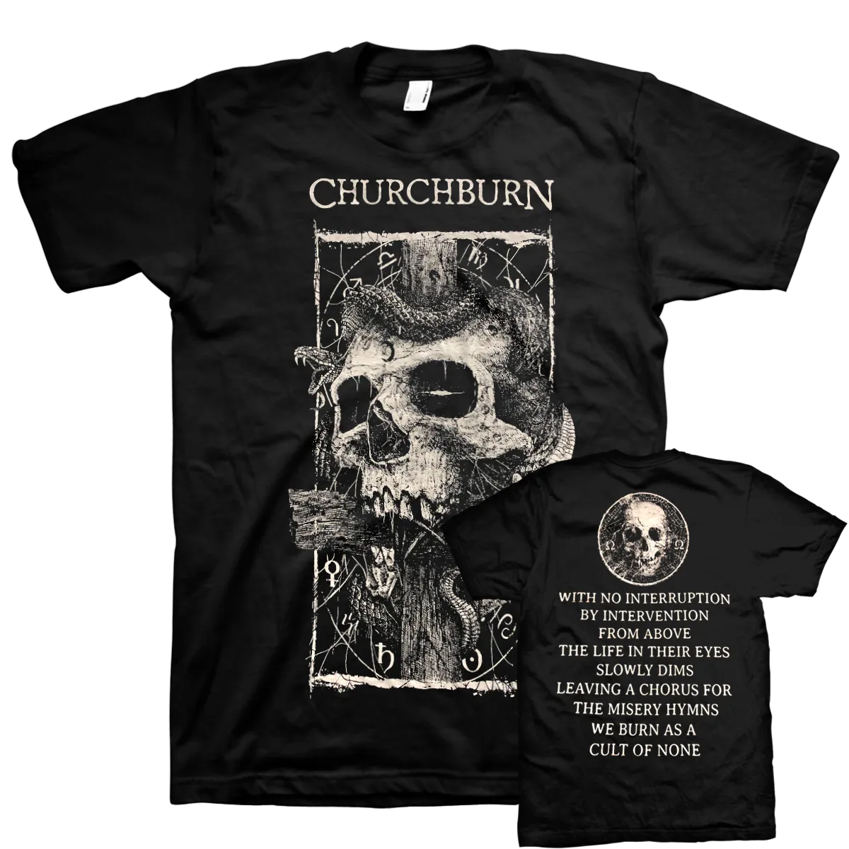 Churchburn "Cult Of None" Black T-Shirt