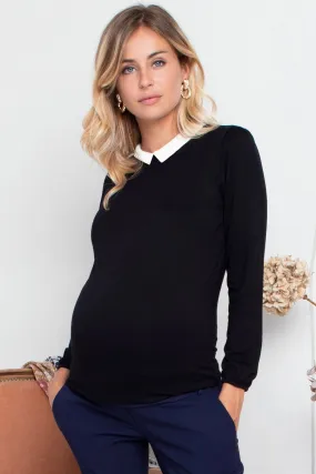 Claudia Collar Maternity Top