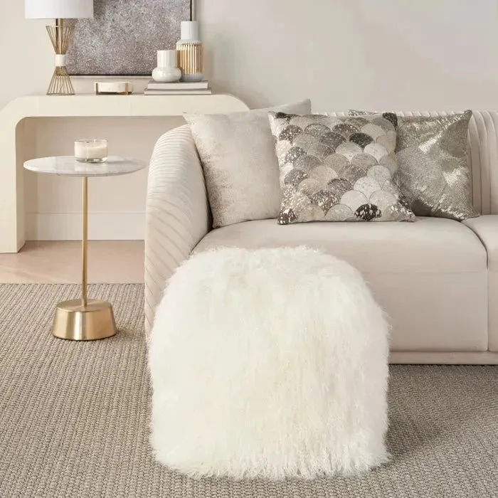 Couture Fur PR101 White Pouf