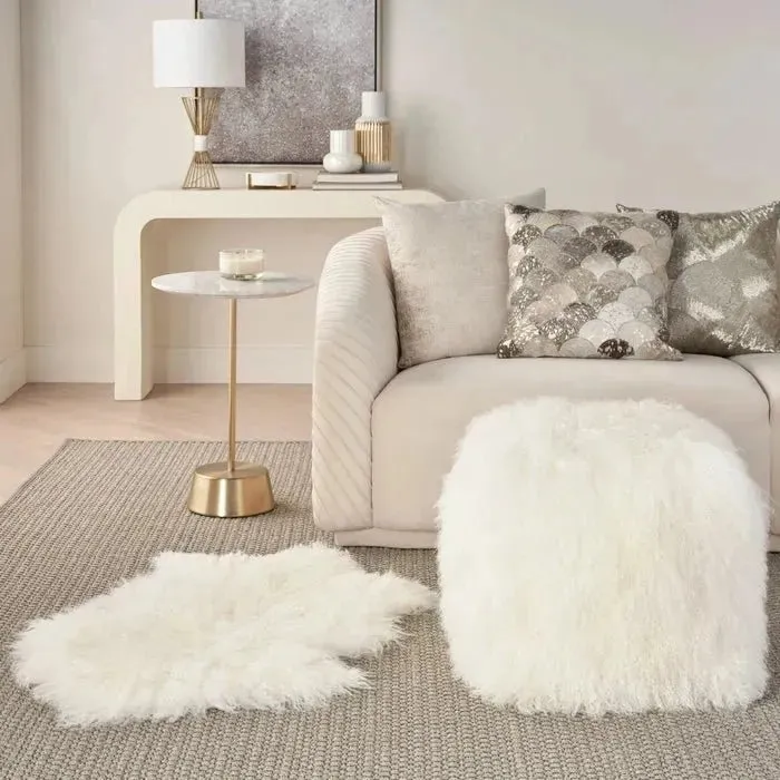 Couture Fur PR101 White Pouf