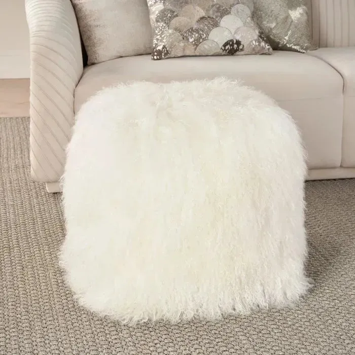 Couture Fur PR101 White Pouf