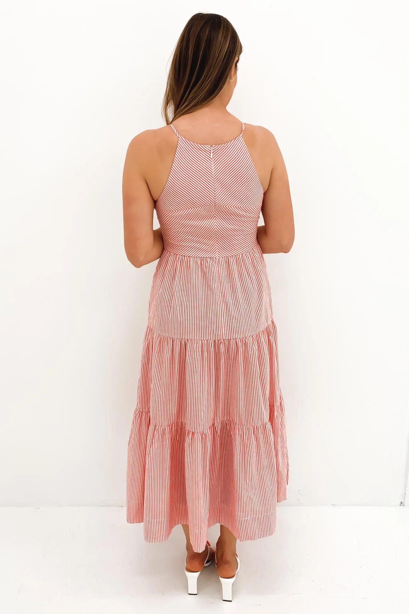 Daisy Maxi Dress Red Stripe