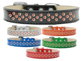 Dog, Puppy & Pet Ice Cream  Collar, "Orange Crystal Rimsets Sprinkles"