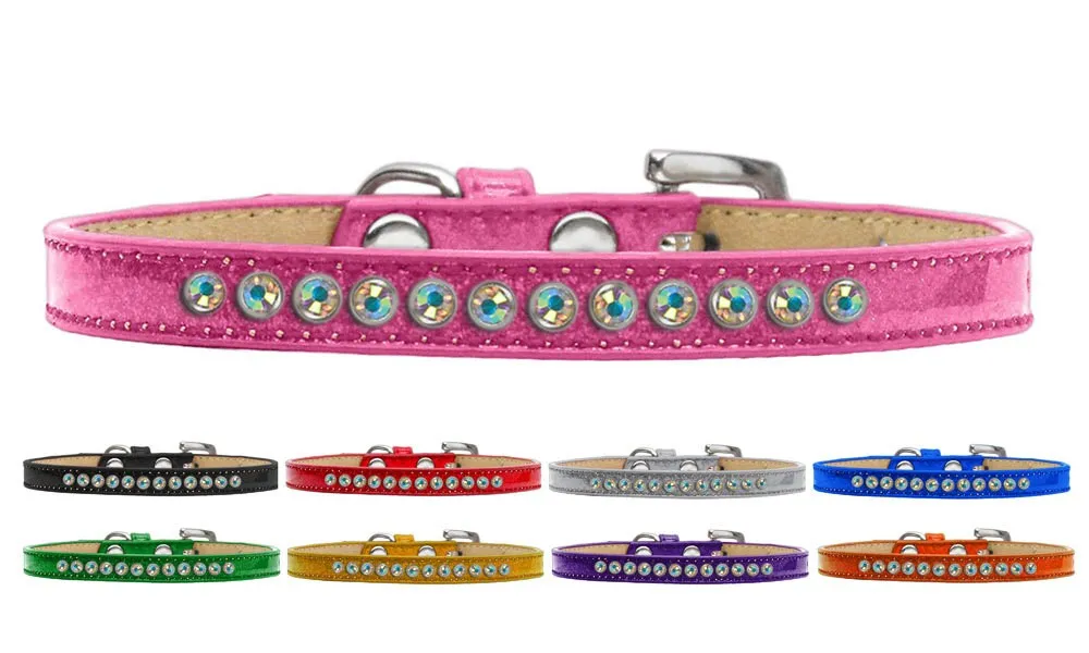 Dog, Puppy and Pet Ice Cream Collar, "Aurora Borealis Crystal Rimsets"