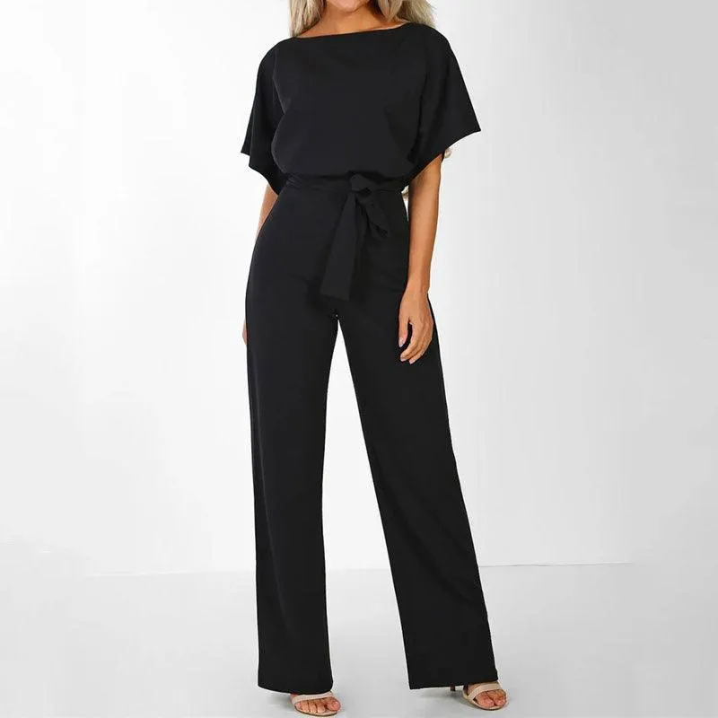 Elegant Overall Short Sleeve Jumpsuit