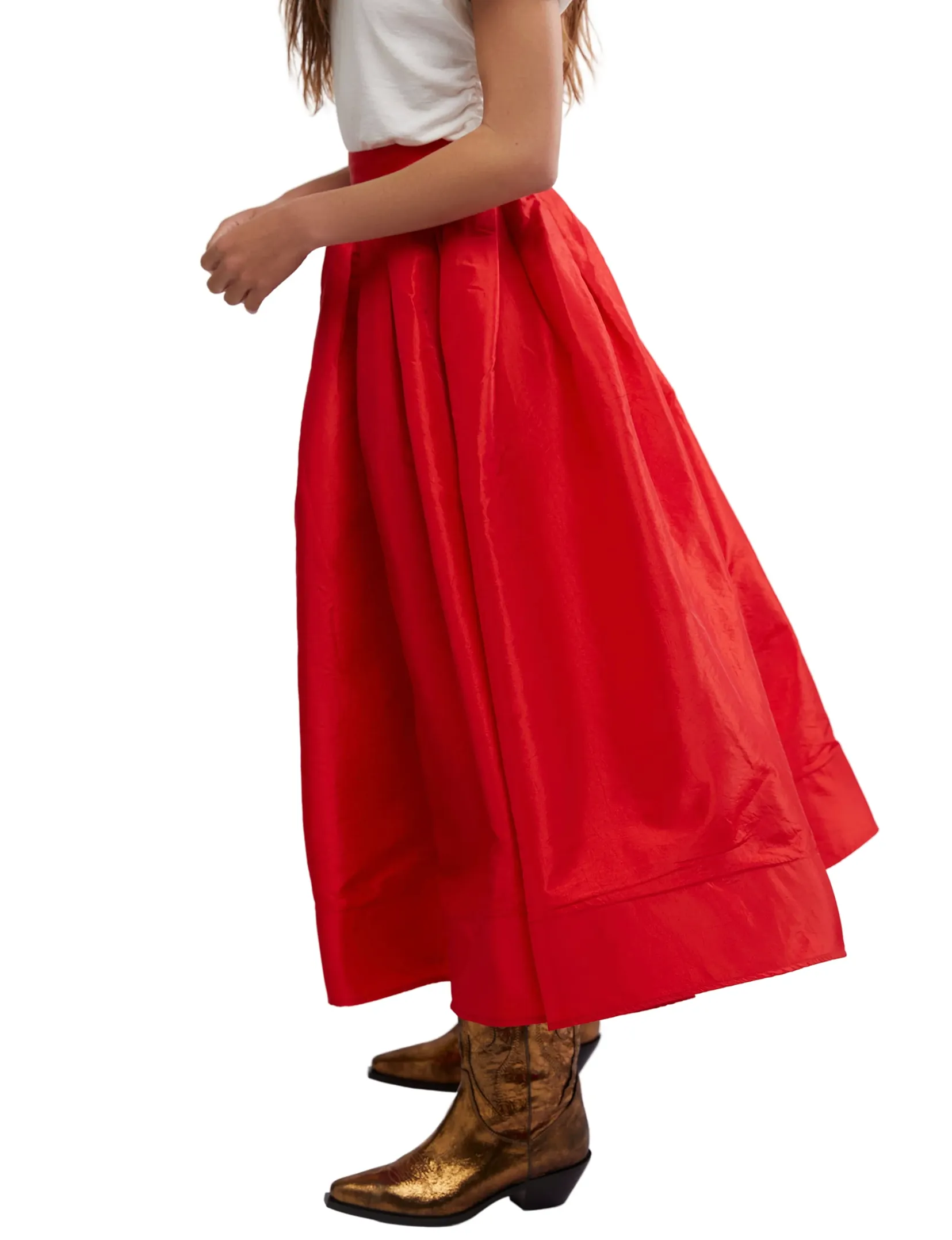 Emilia Full Skirt, High Risk Red