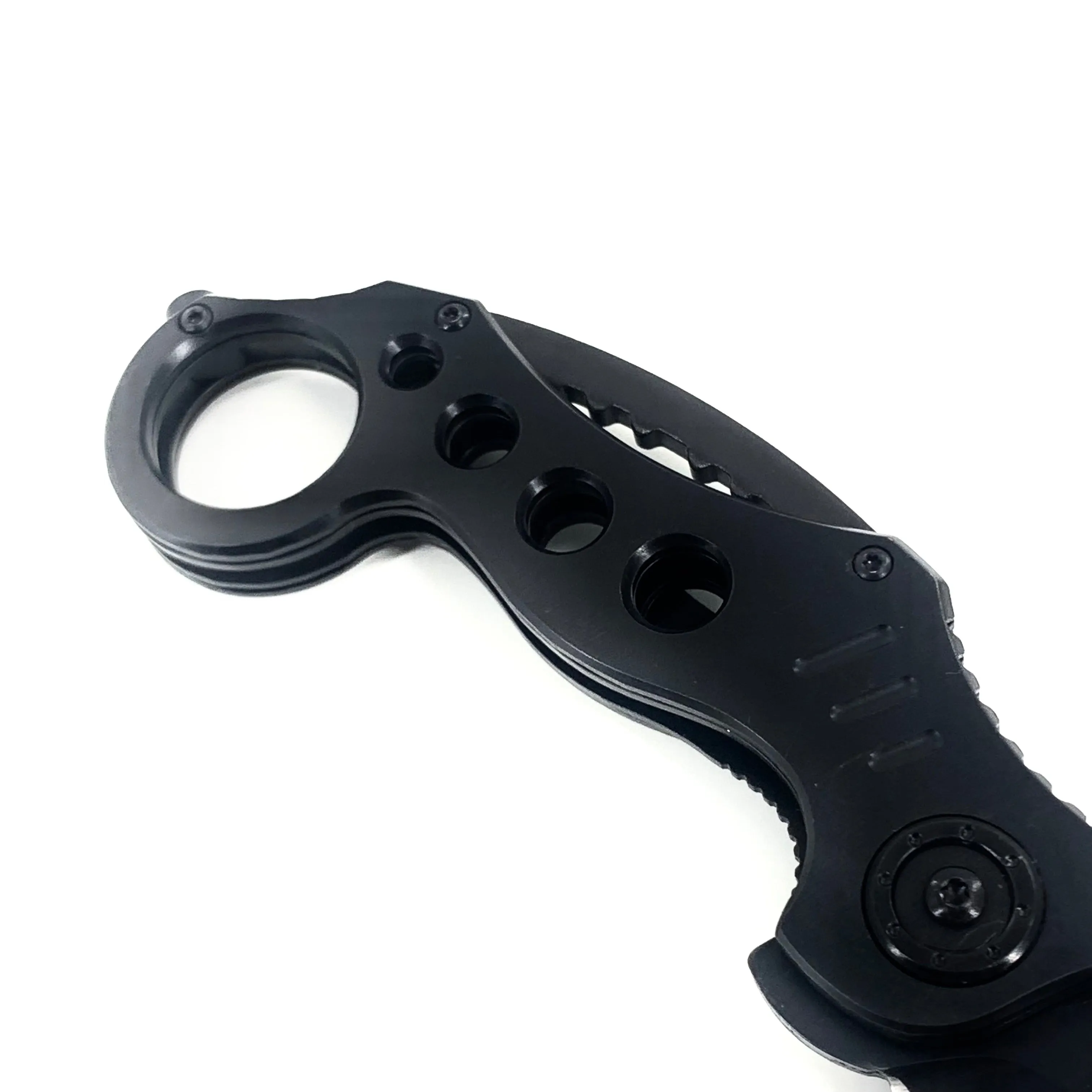 Falcon 7.5" Overall Black Spring Assisted Karambit Knife