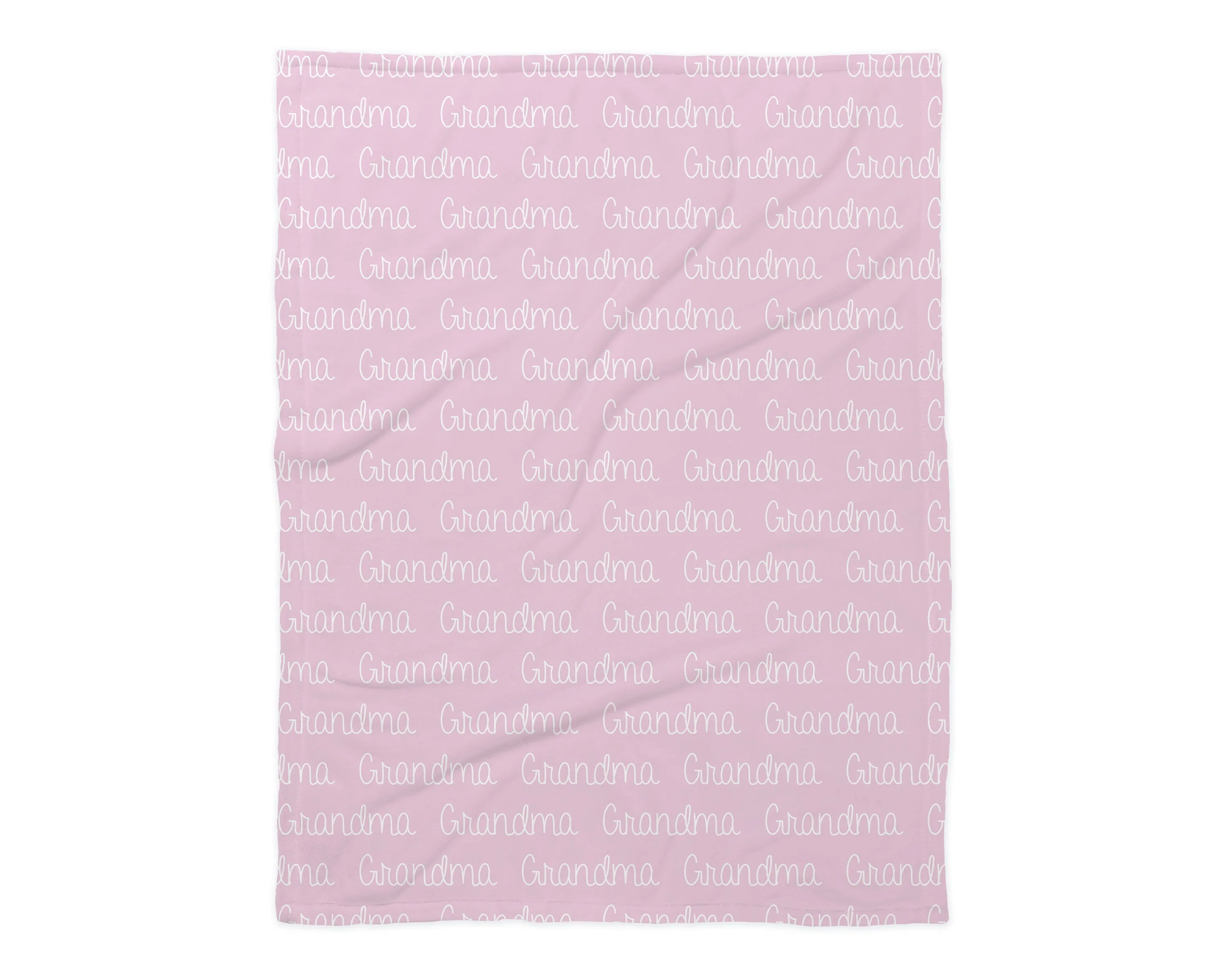 Family Name Minky Blanket - Solid Background Name Repeat *Single Layer