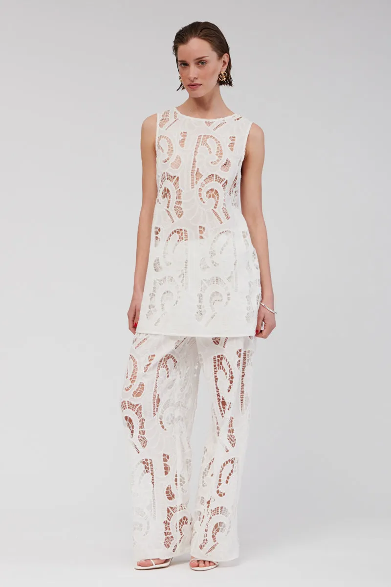 Florence Lace Tunic - White