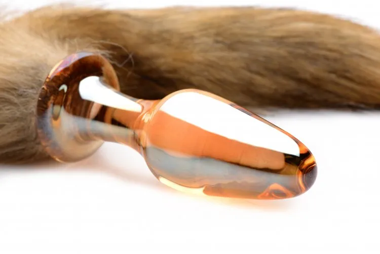 Fox Tail Glass Anal Plug