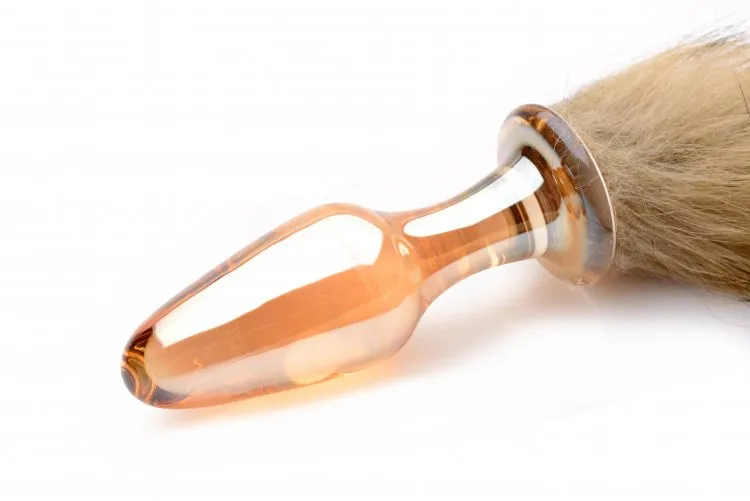 Fox Tail Glass Anal Plug