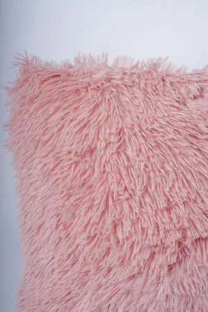 FUR CUSHION -BLUSH PINK