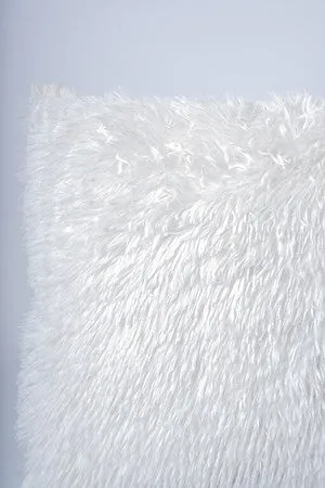 FUR CUSHION -BLUSH WHITE