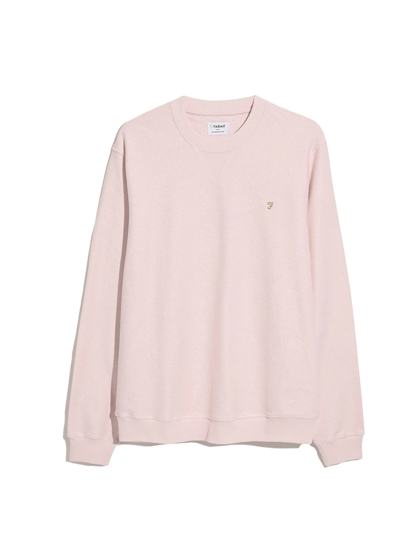 Galli Twill Crew Neck Sweatshirt In Powder Pink