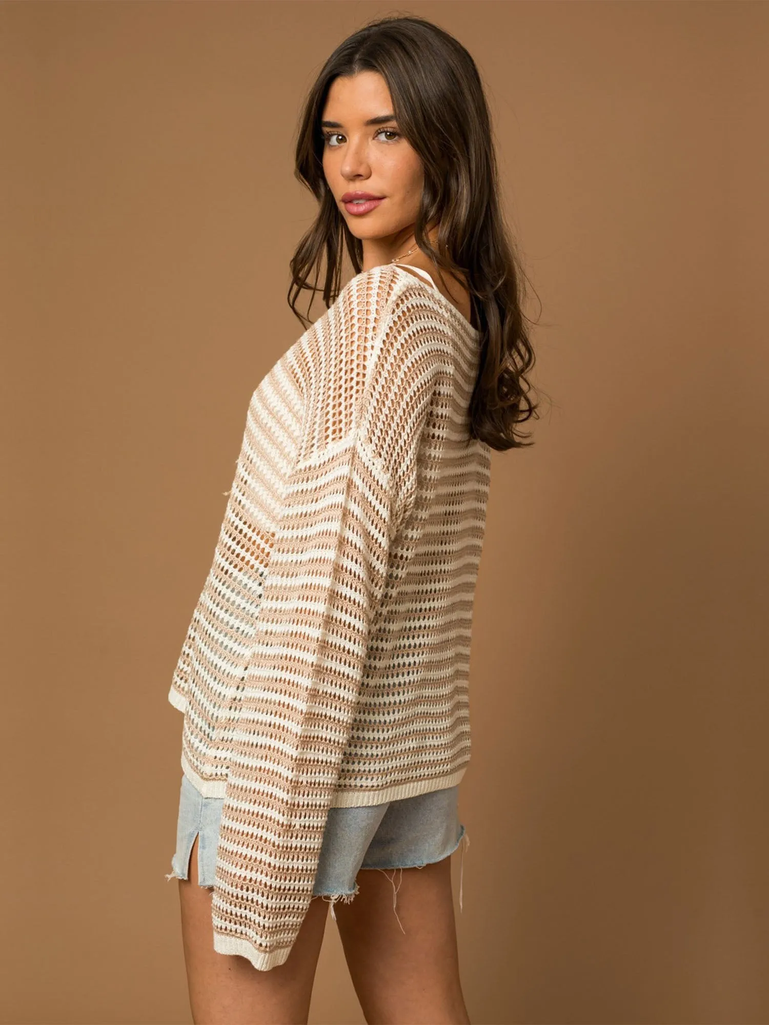 Gilli Long Sleeve Pointelle Pullover - Brands We Love