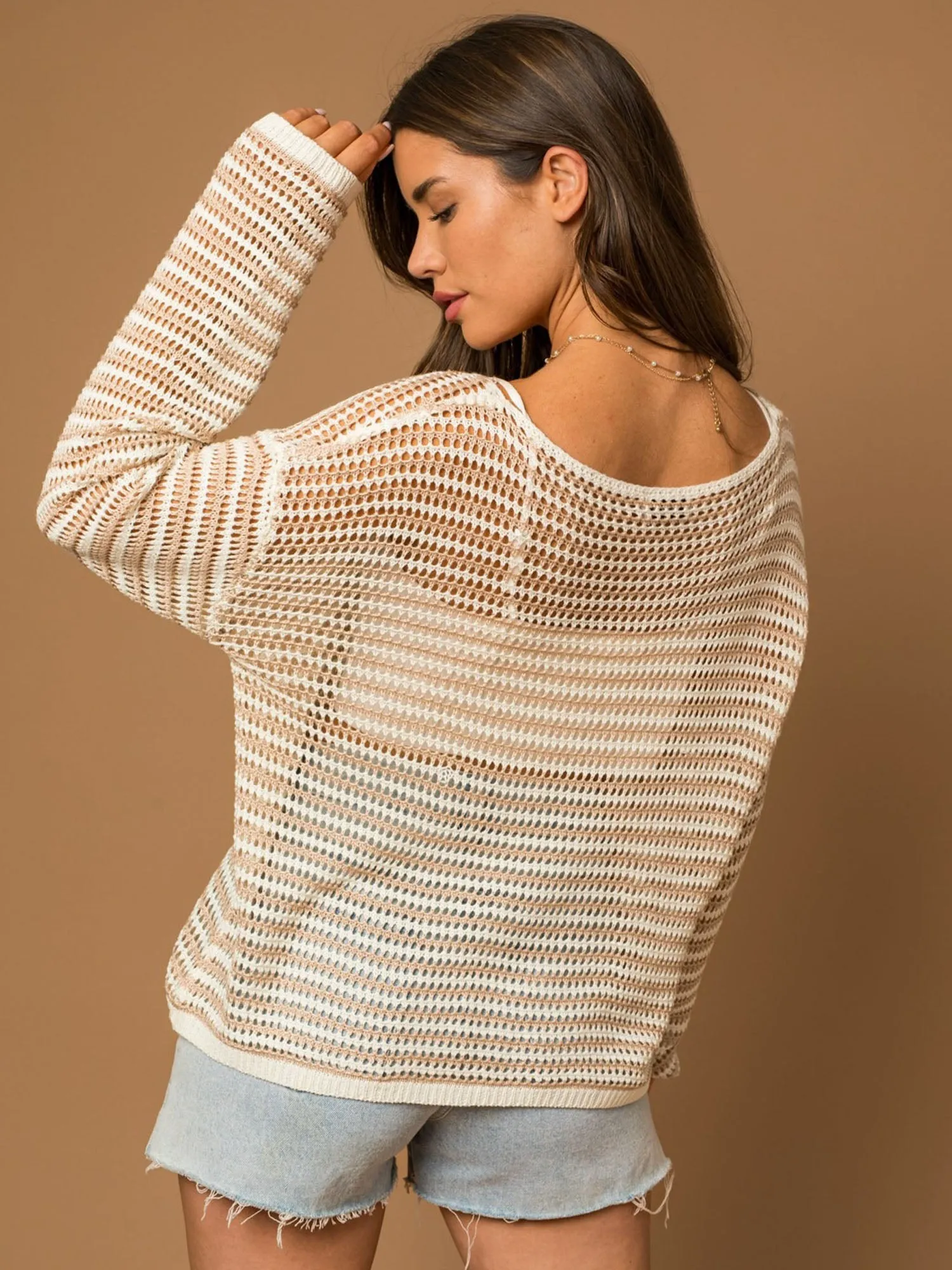 Gilli Long Sleeve Pointelle Pullover - Brands We Love