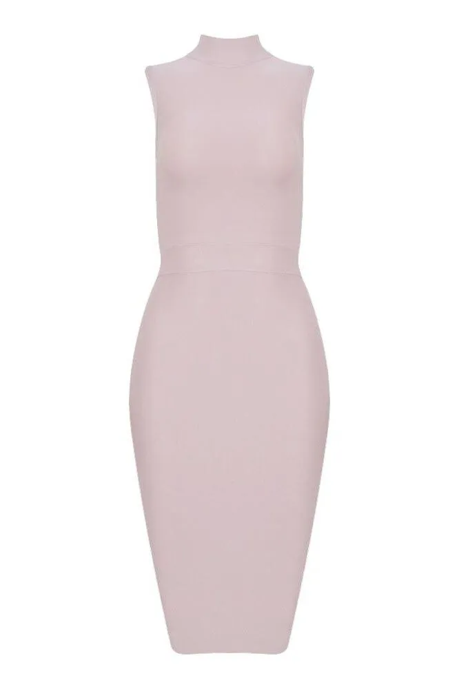 Grace Bandage Midi Dress - Cream