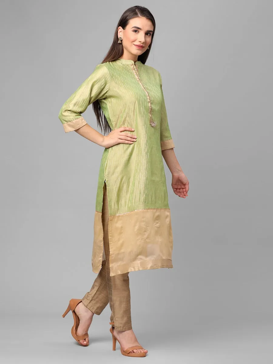 Green Ornamental Printed Kurta