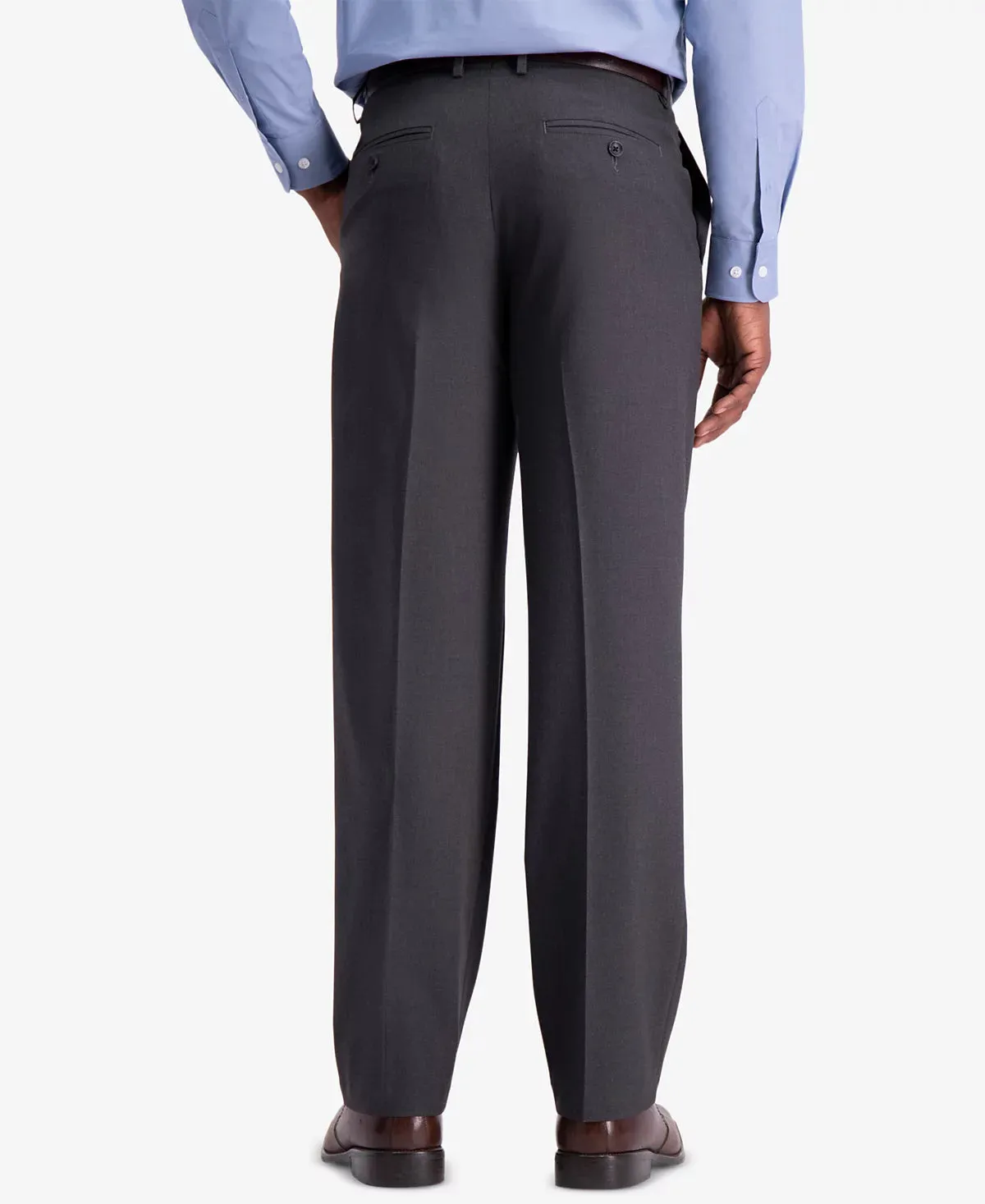 Haggar JMH Men's 4-Way Stretch Classic Fit Flat Front Dress Pant