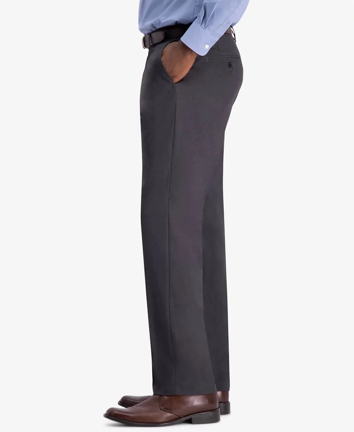 Haggar JMH Men's 4-Way Stretch Classic Fit Flat Front Dress Pant