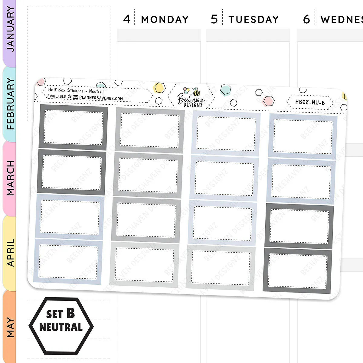 Half Box Planner Stickers