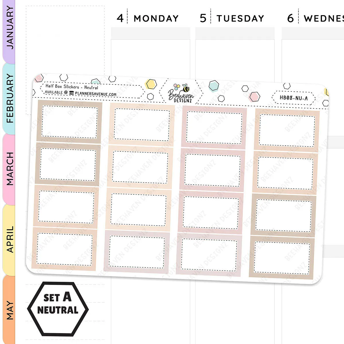 Half Box Planner Stickers