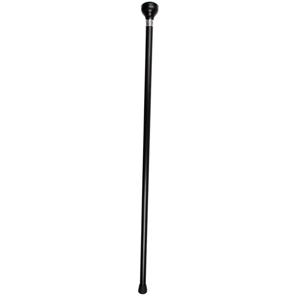 Happy 80th Birthday Knob Walking Stick w/ Black Beechwood Shaft & Pewter Collar