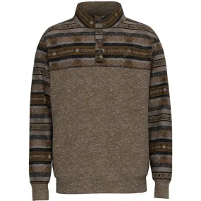 Hooey Men's Brown and Aztec Pullover