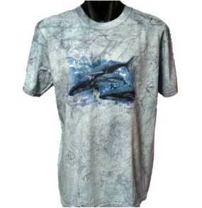 Humpback Whales Shining Through Colour Blast T-Shirt (Ocean Colour)