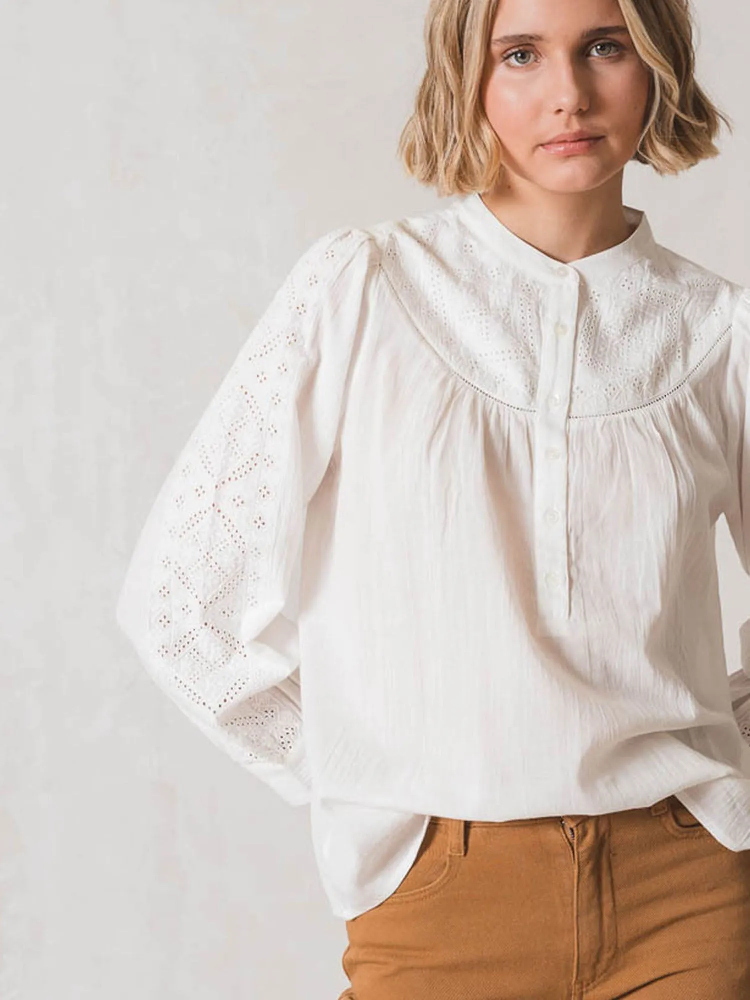 INDI & COLD Blouse Crudo 100% ORGANIC COTTON WOVEN