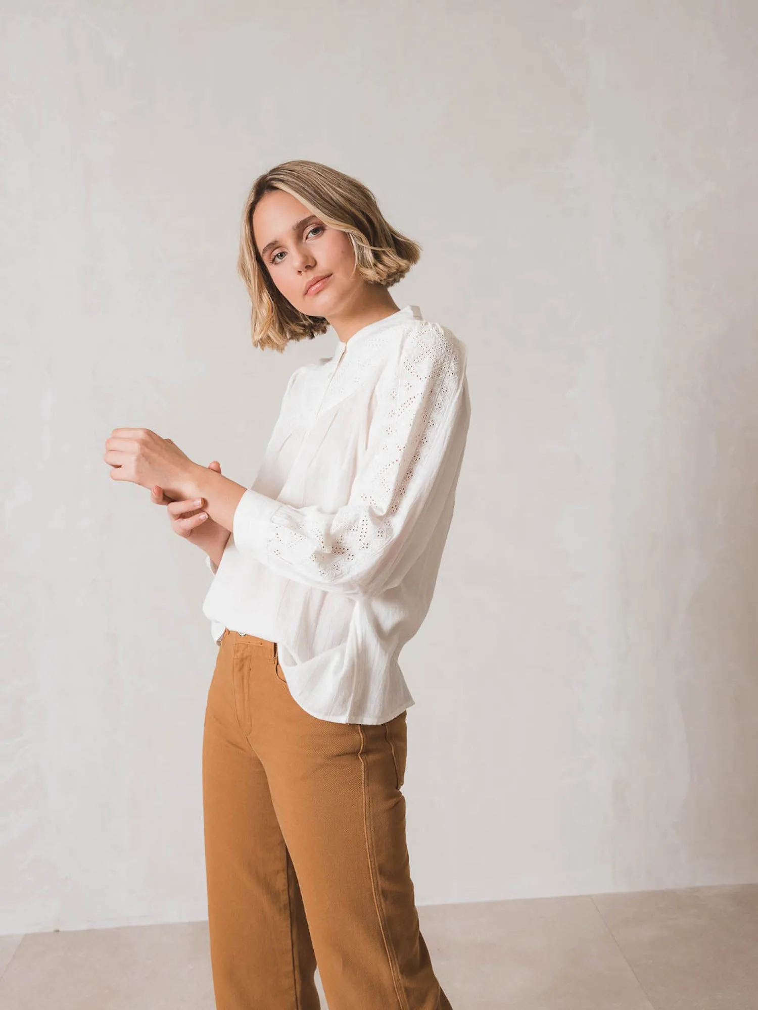 INDI & COLD Blouse Crudo 100% ORGANIC COTTON WOVEN