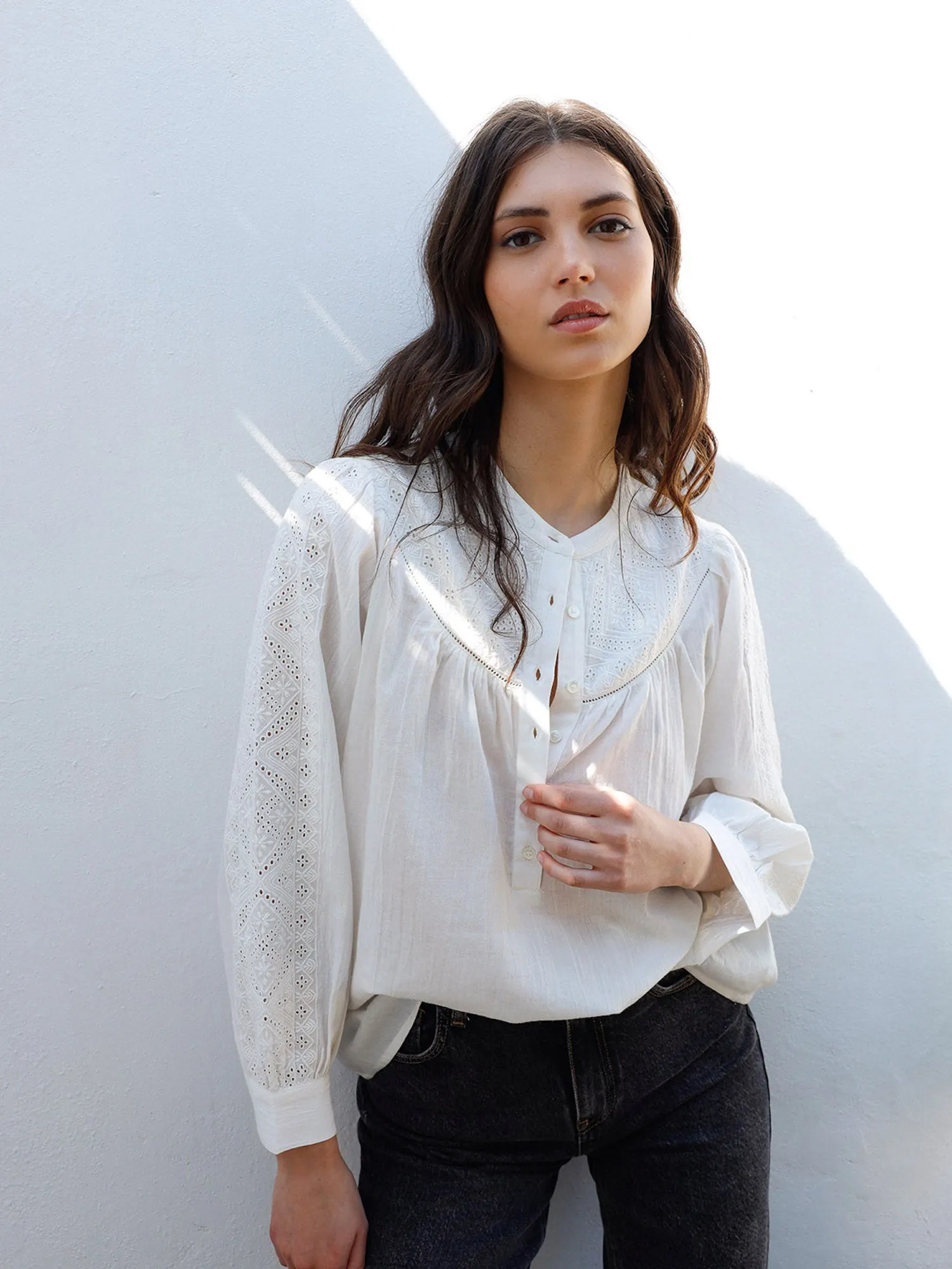 INDI & COLD Blouse Crudo 100% ORGANIC COTTON WOVEN