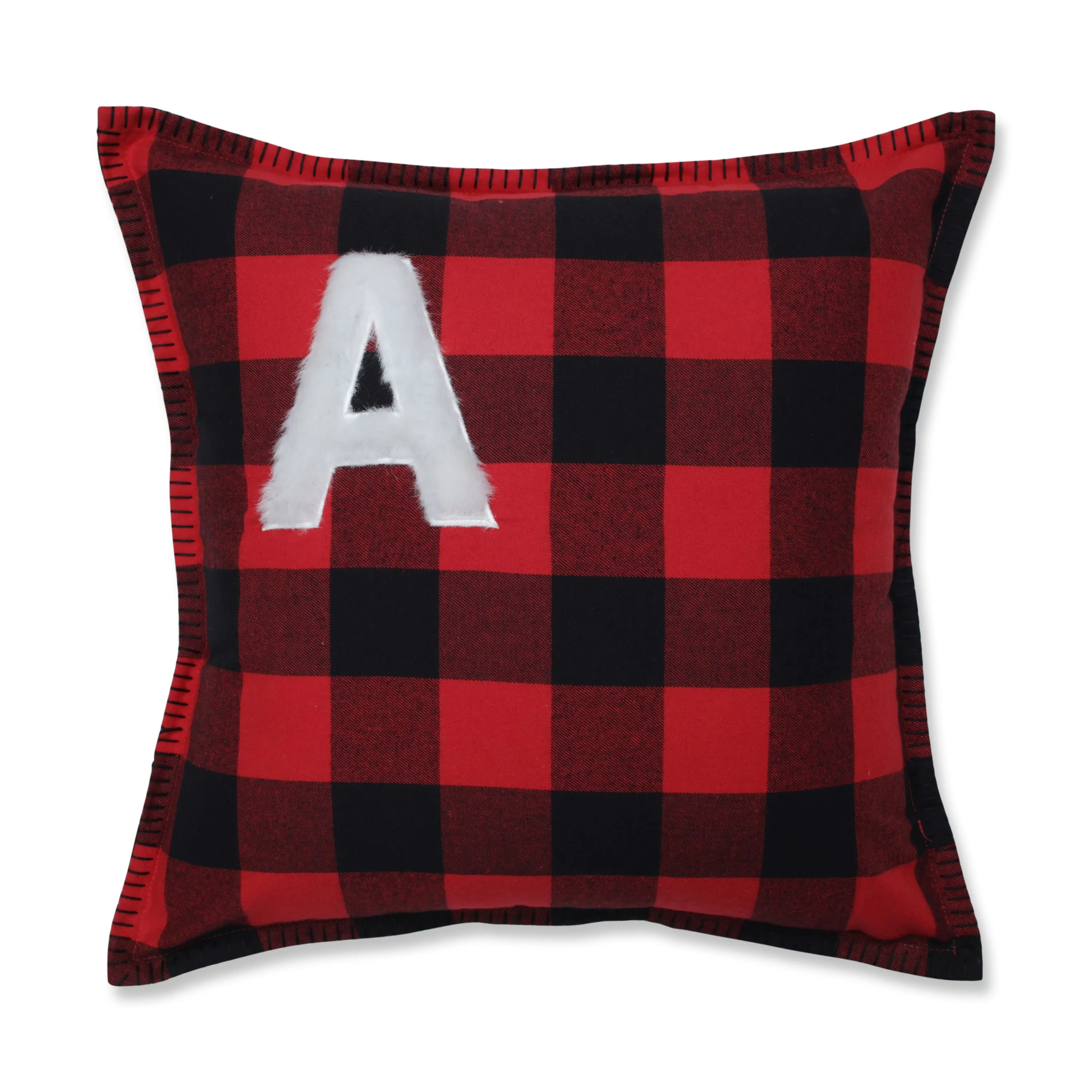 Indoor Christmas Buffalo Plaid A 16.5-inch Throw Pillow