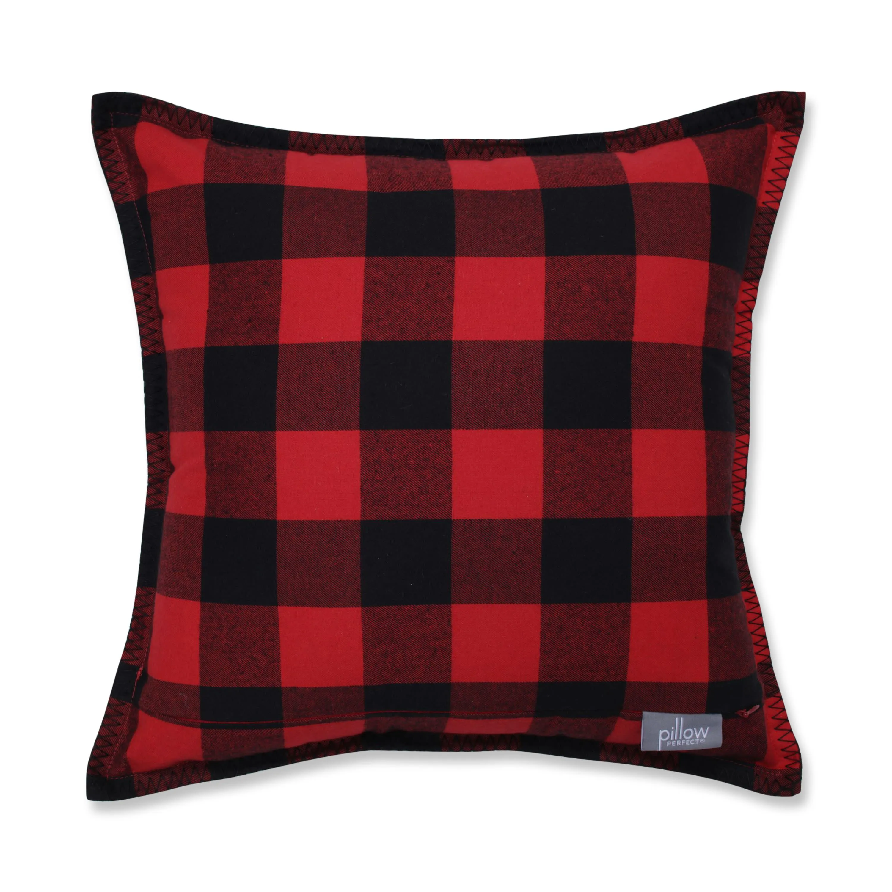 Indoor Christmas Buffalo Plaid E 16.5-inch Throw Pillow