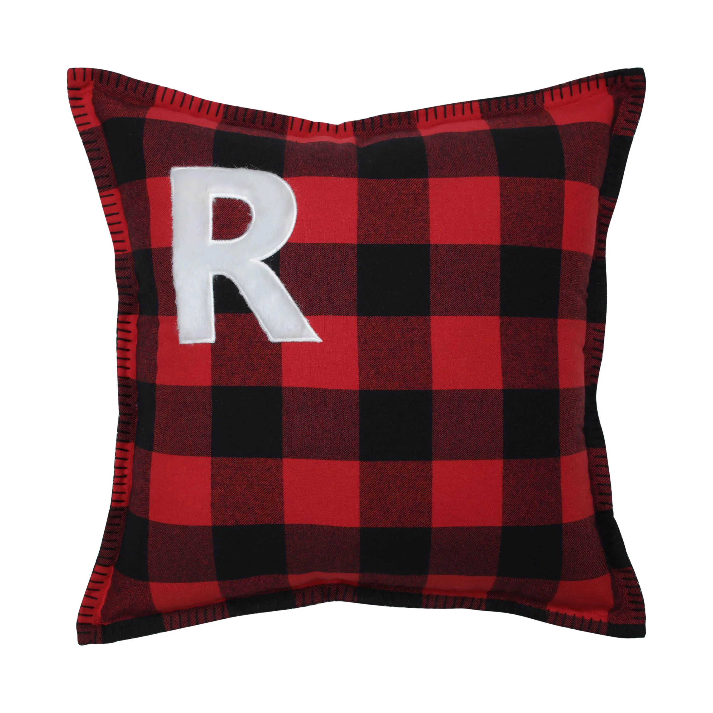 Indoor Christmas Buffalo Plaid R 16.5-inch Throw Pillow