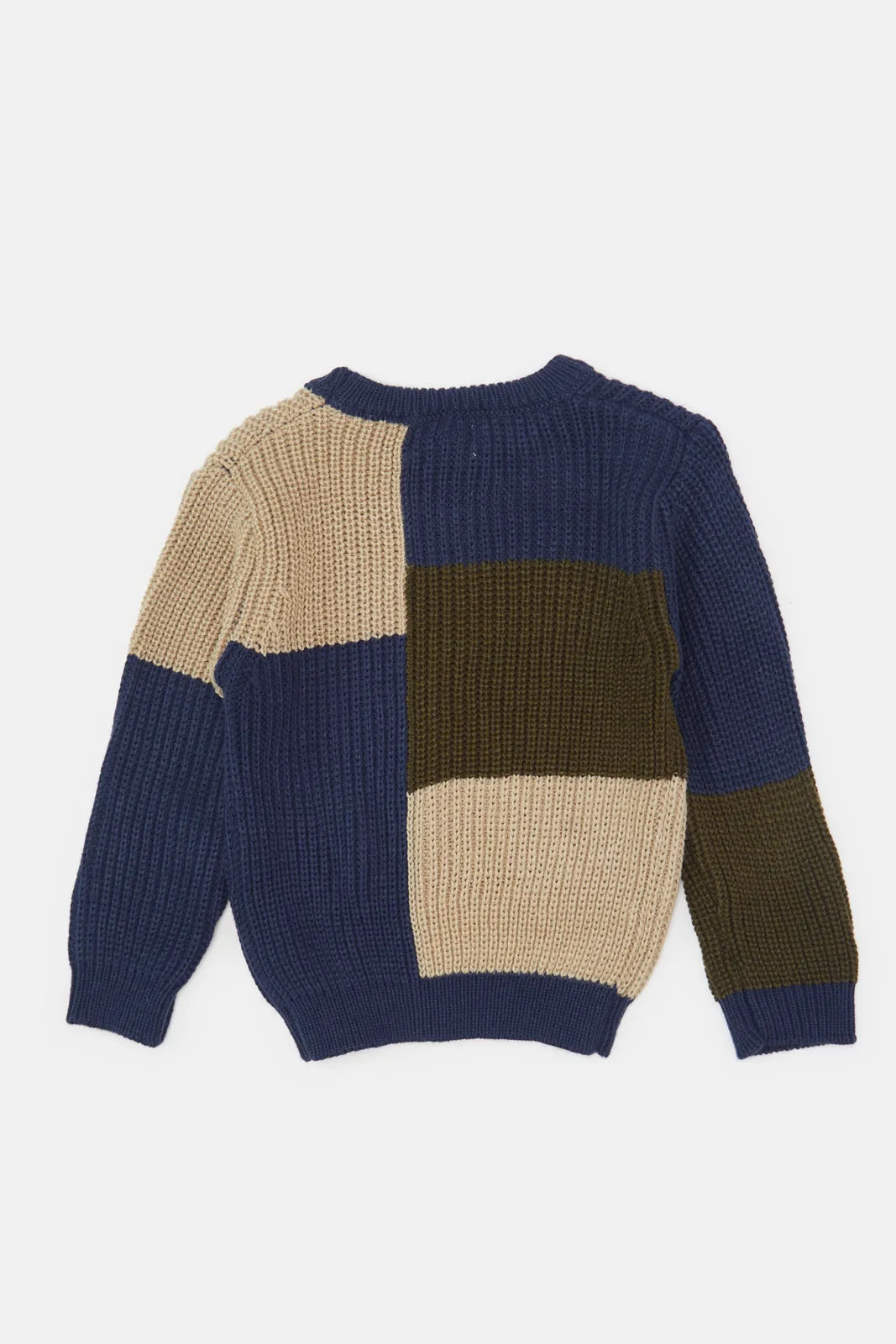 Infant Boys Navy Knitted Pullover